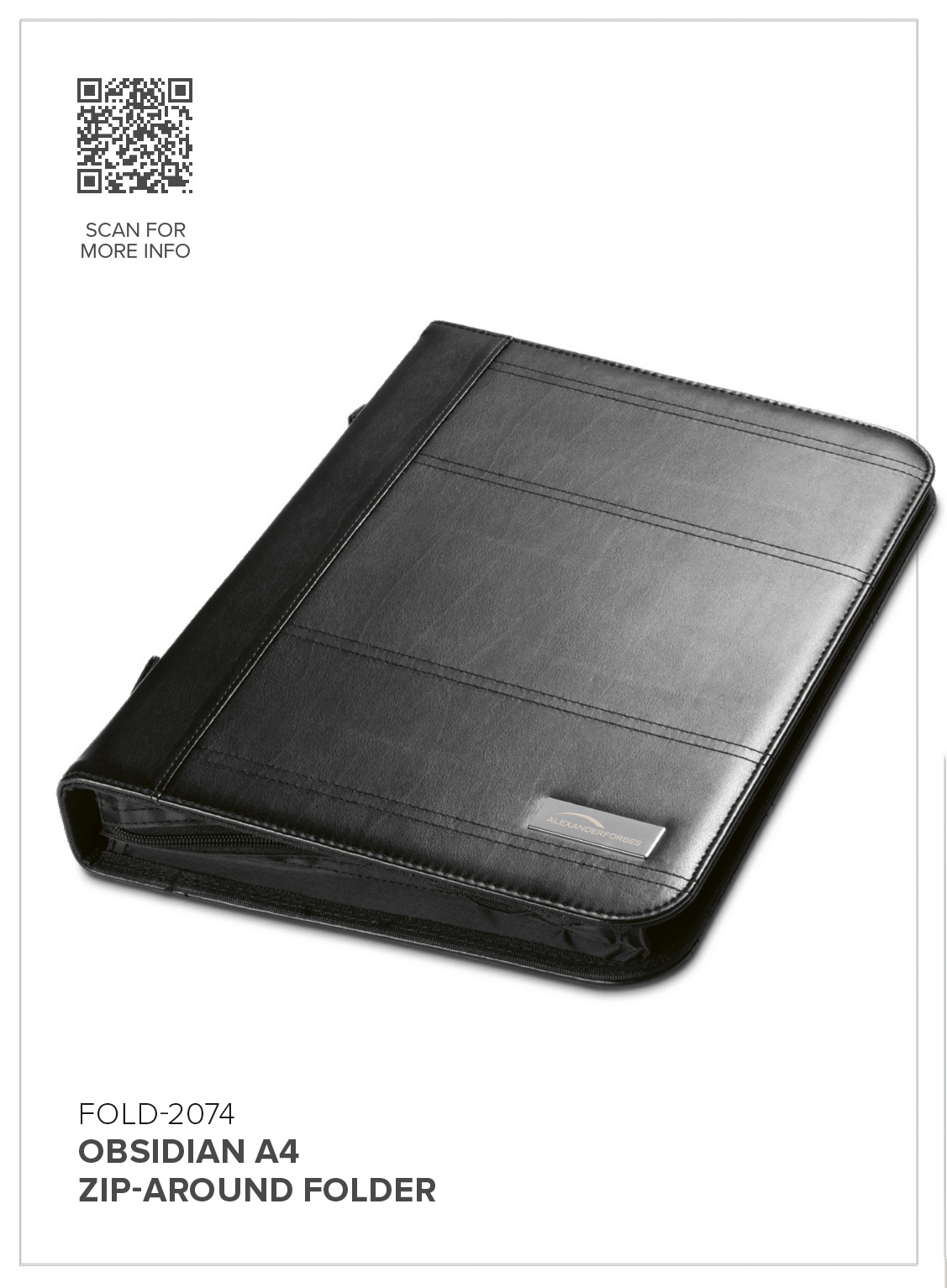 Obsidian A4 Zip-Around Folder
